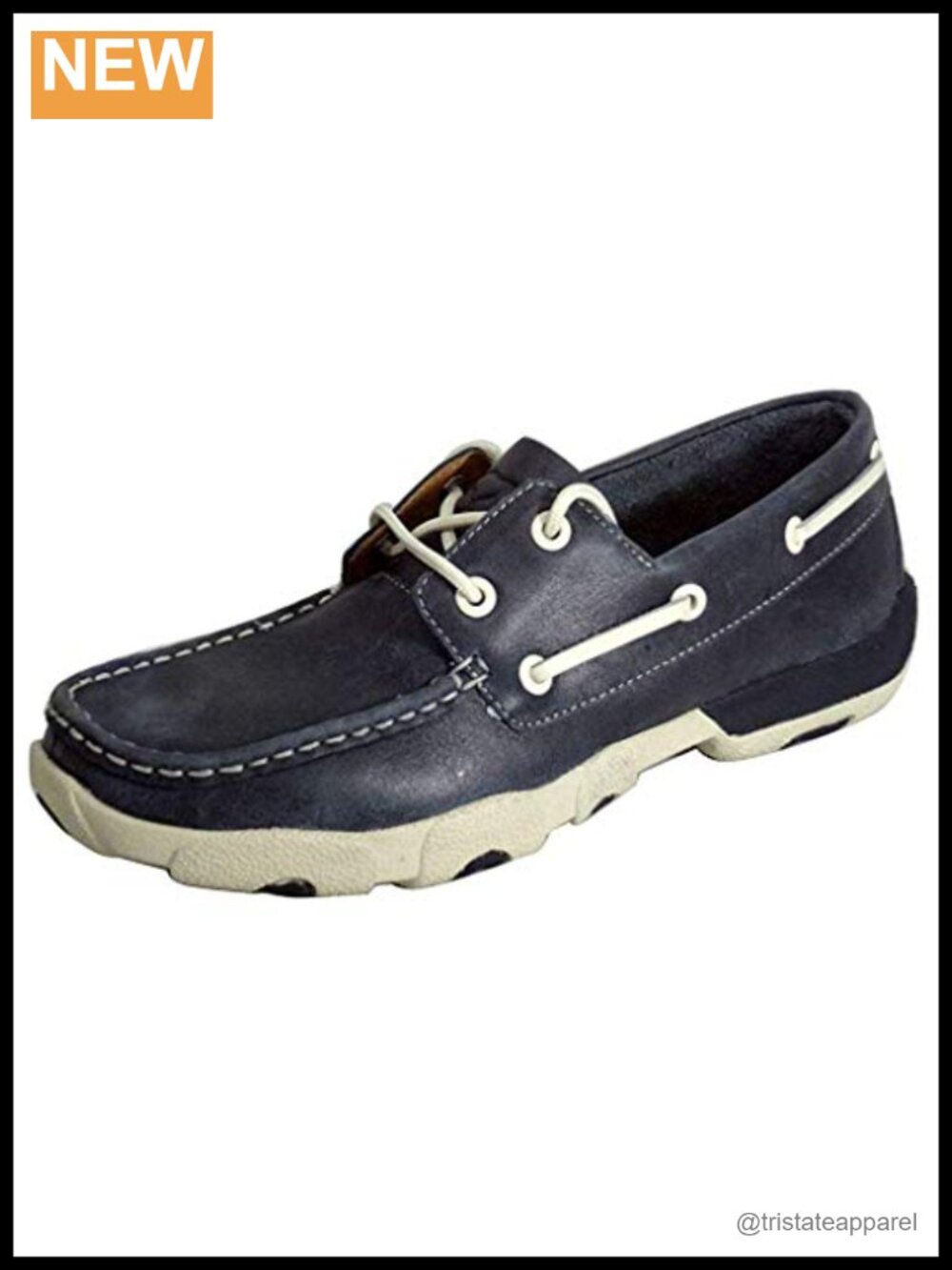 Twisted X Leather Driving Mocc Boat Shoes Slip Resistant